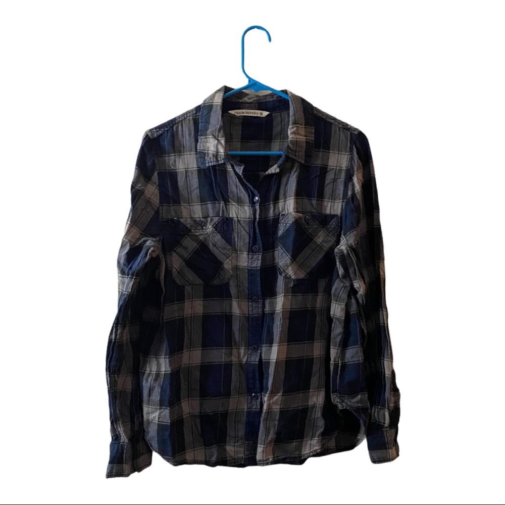 Hippie Laundry Plaid Button Up sz L